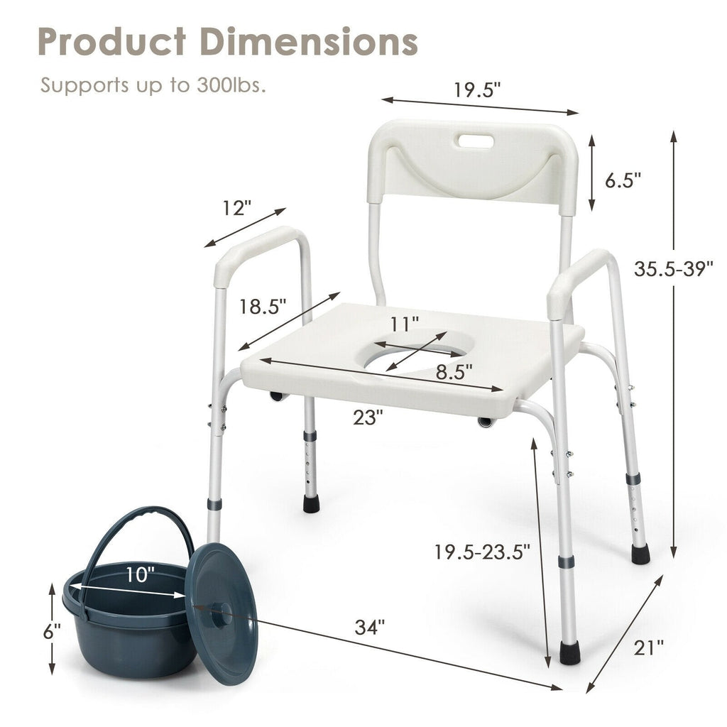 3-in-1 bedside commode - view 5