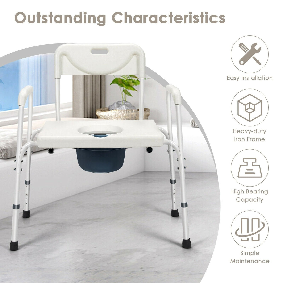 3-in-1 bedside commode - view 8