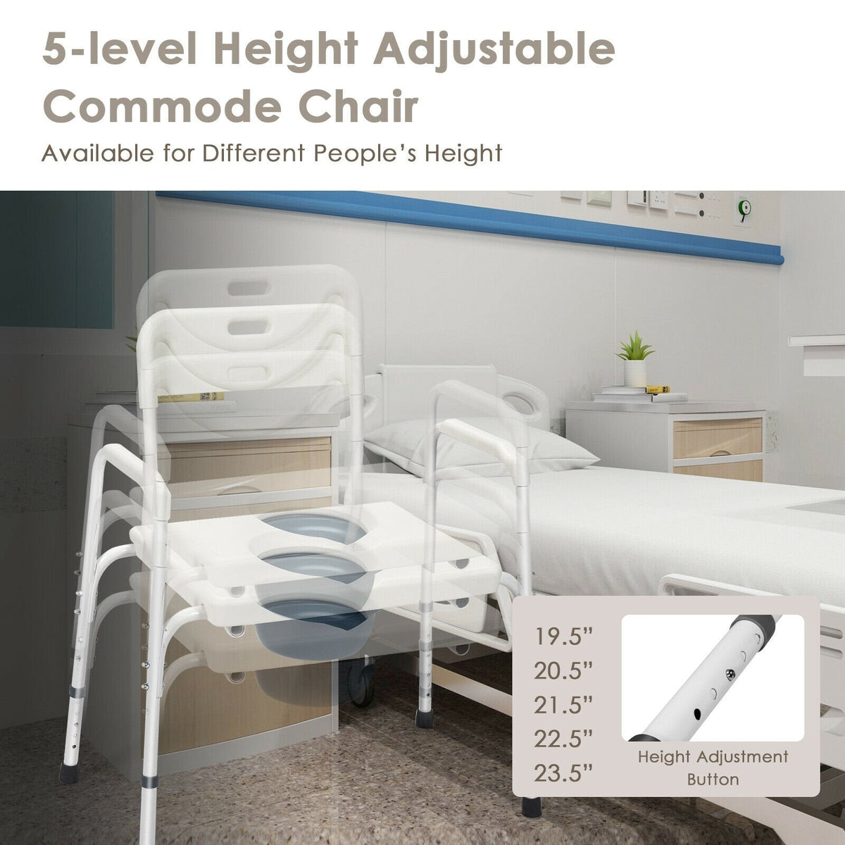 3-in-1 bedside commode - view 9