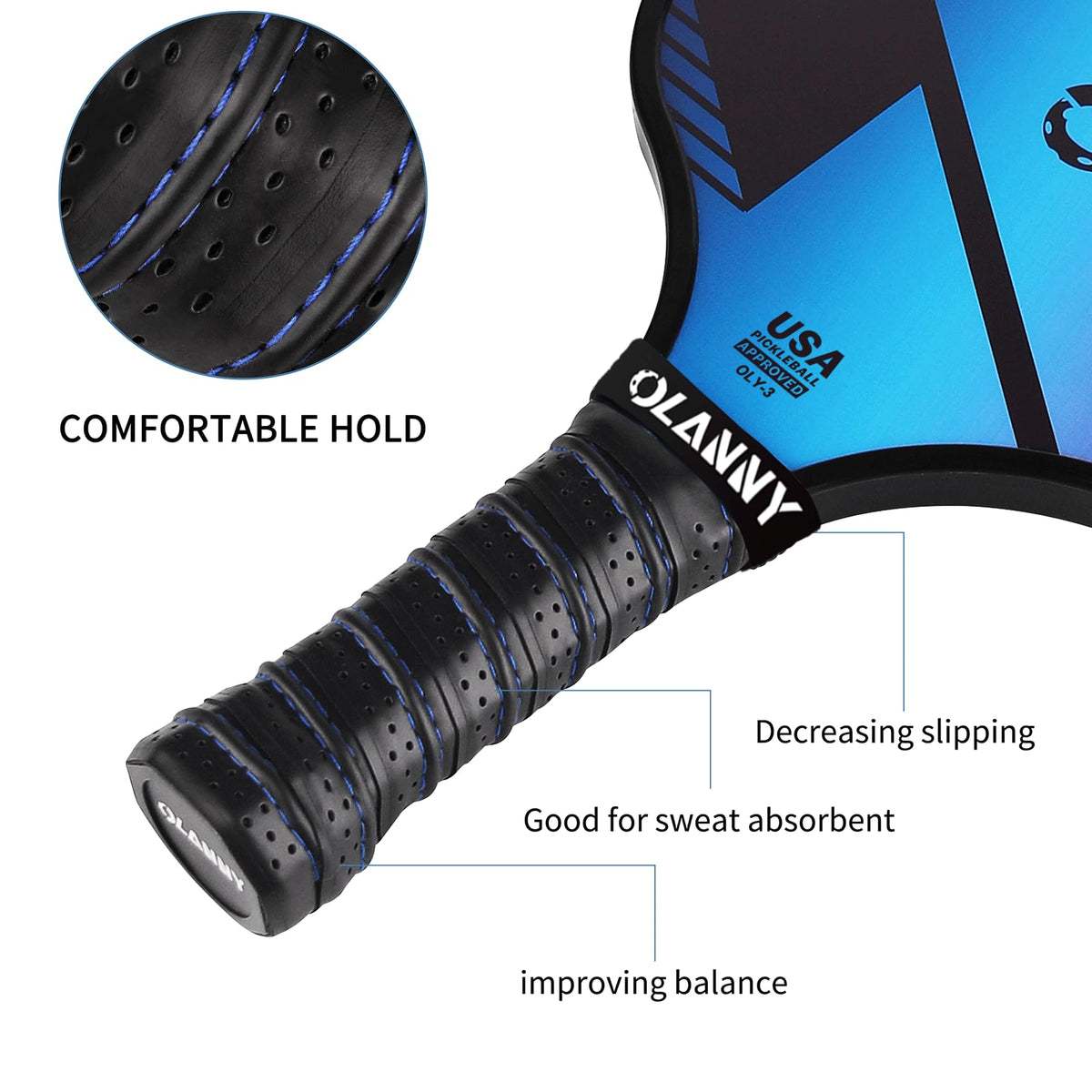 OLANNY Graphite Pickleball Set: 4 Paddles, Balls and Bag