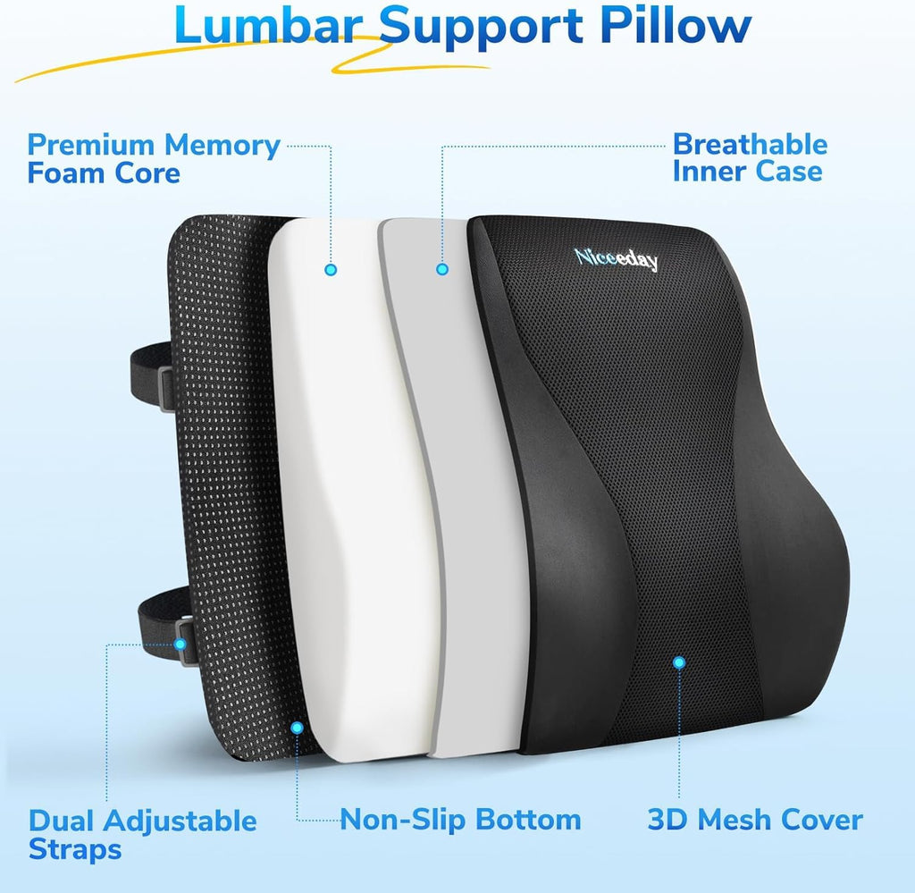 Memory foam lumbar support pillow - view 4