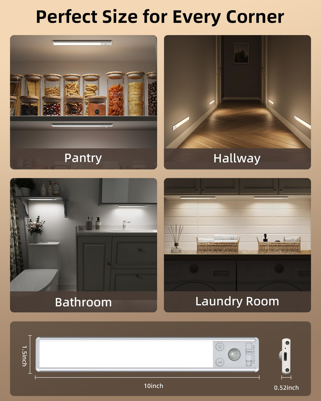 Motion sensor cabinet and stair light bar - view 7