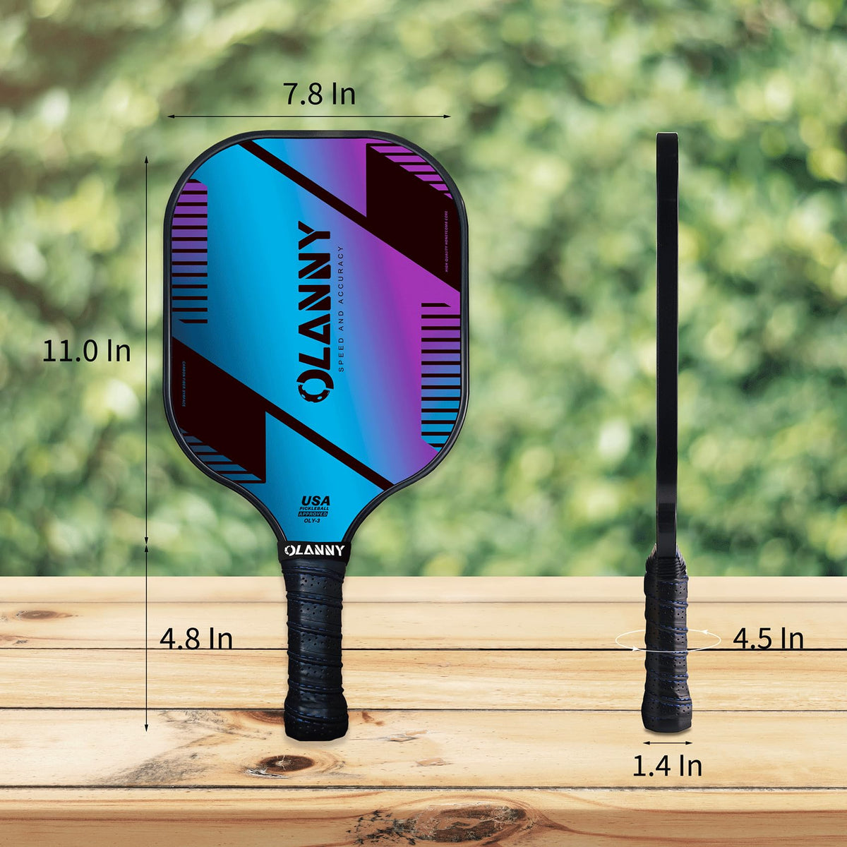 OLANNY Graphite Pickleball Set: 4 Paddles, Balls and Bag
