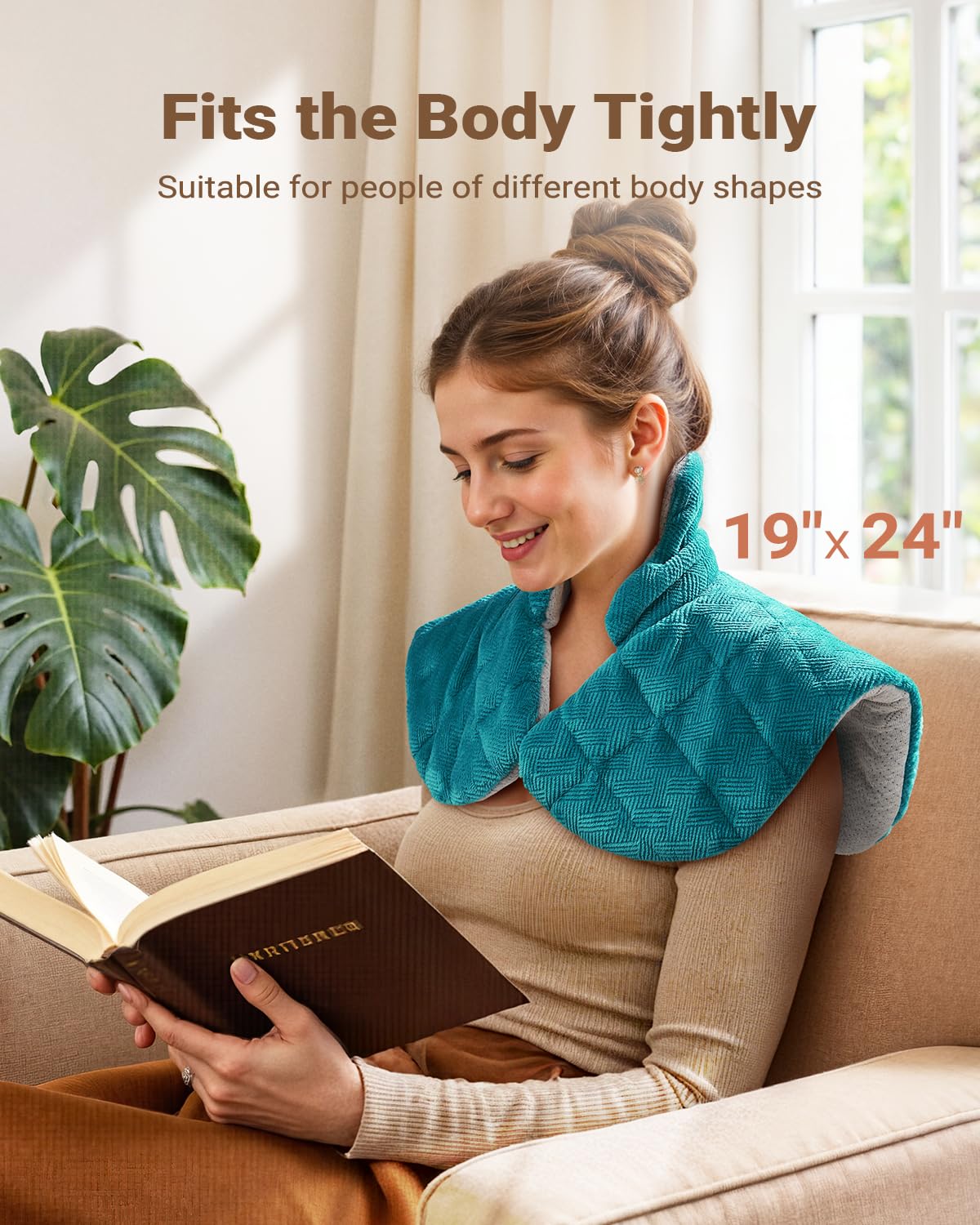 Weighted heated neck and shoulder wrap - view 5