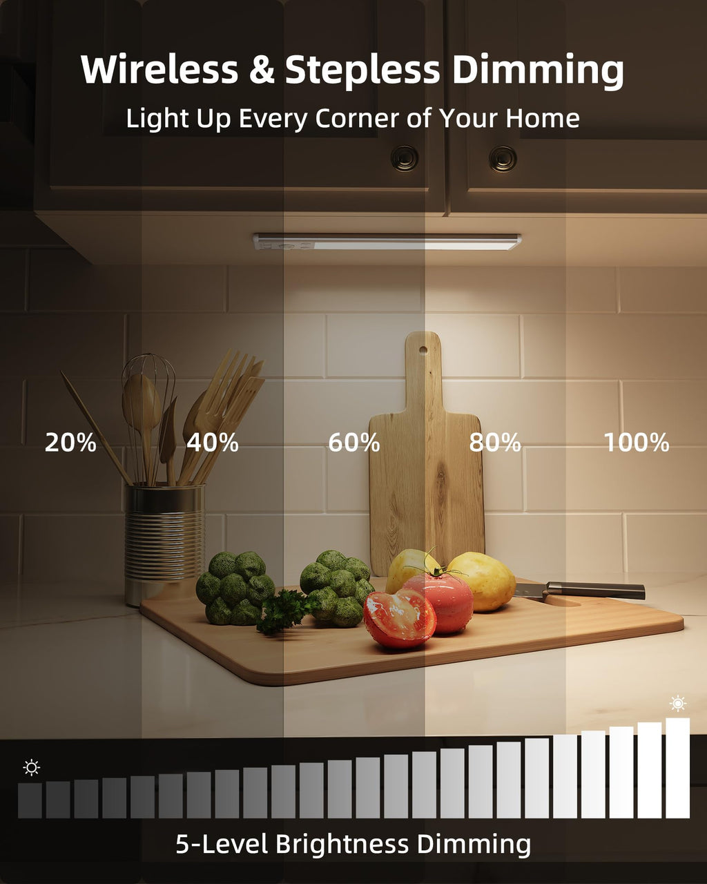 Motion sensor cabinet and stair light bar - view 4
