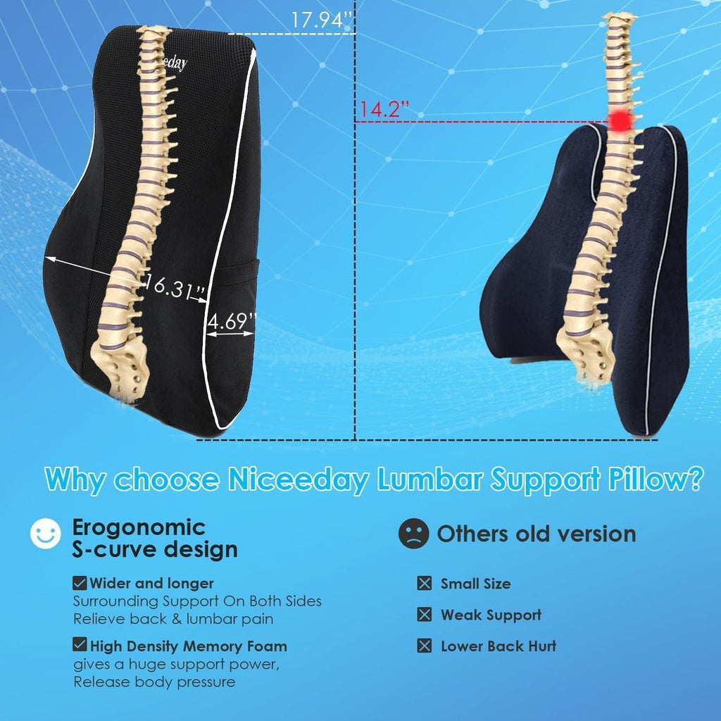 Memory foam lumbar support pillow - view 7