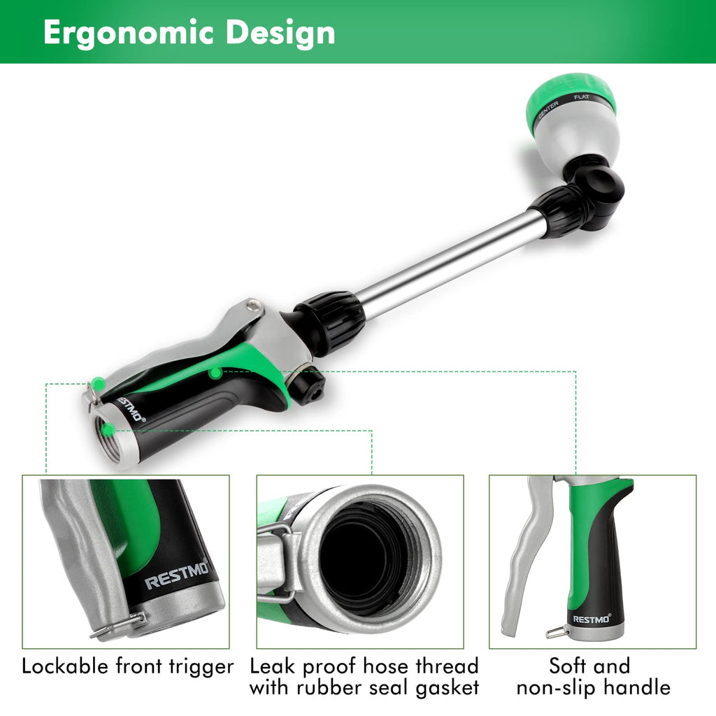 RESTMO 16 in Metal Watering Wand with Swivel Head