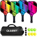 OLANNY Graphite Pickleball Set: 4 Paddles, Balls and Bag
