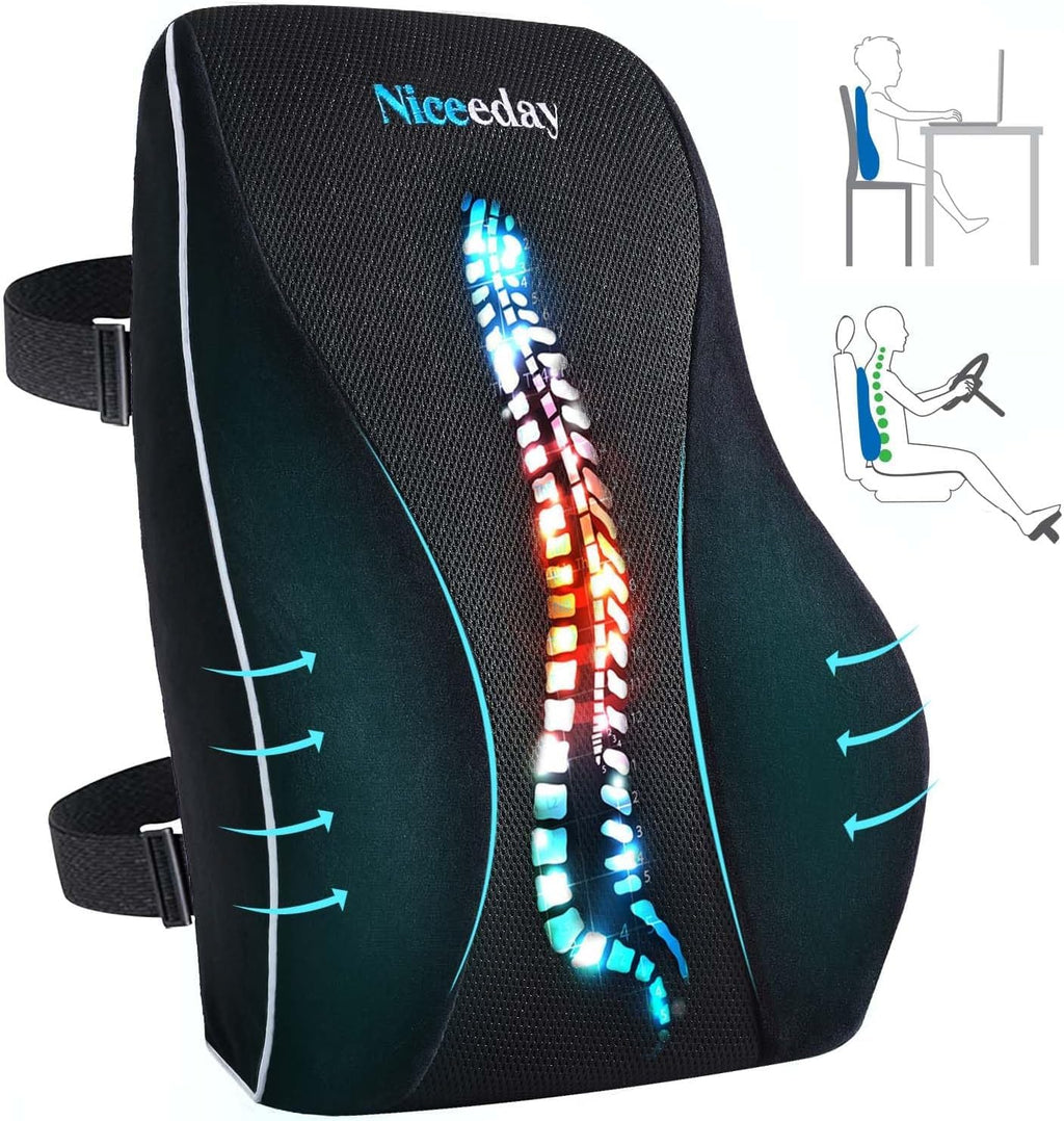 Memory foam lumbar support pillow