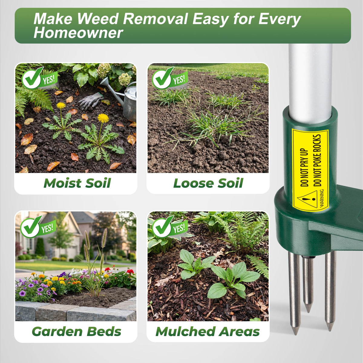 Walensee Stand-Up Weed Puller (No Bending)