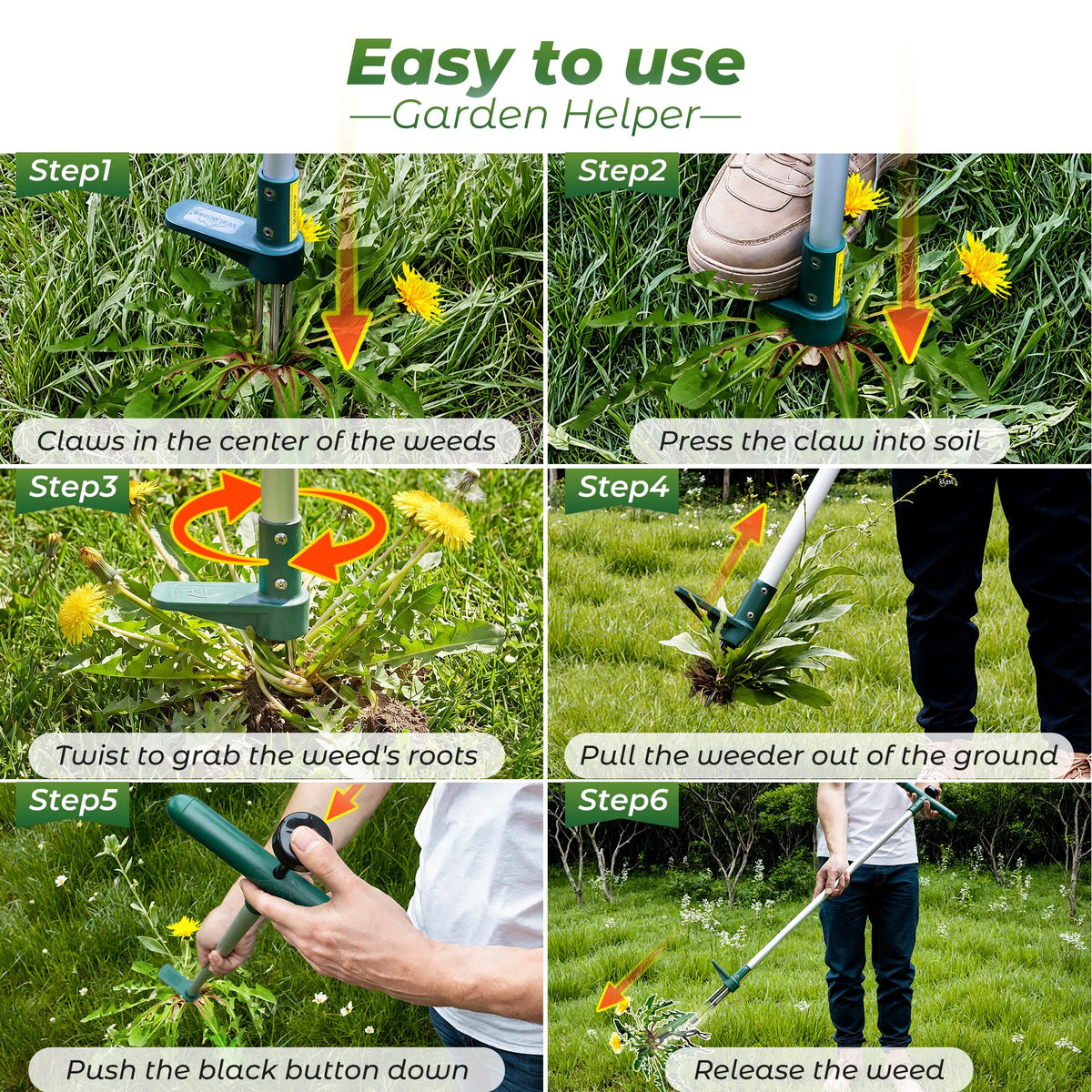 Walensee Stand-Up Weed Puller (No Bending)