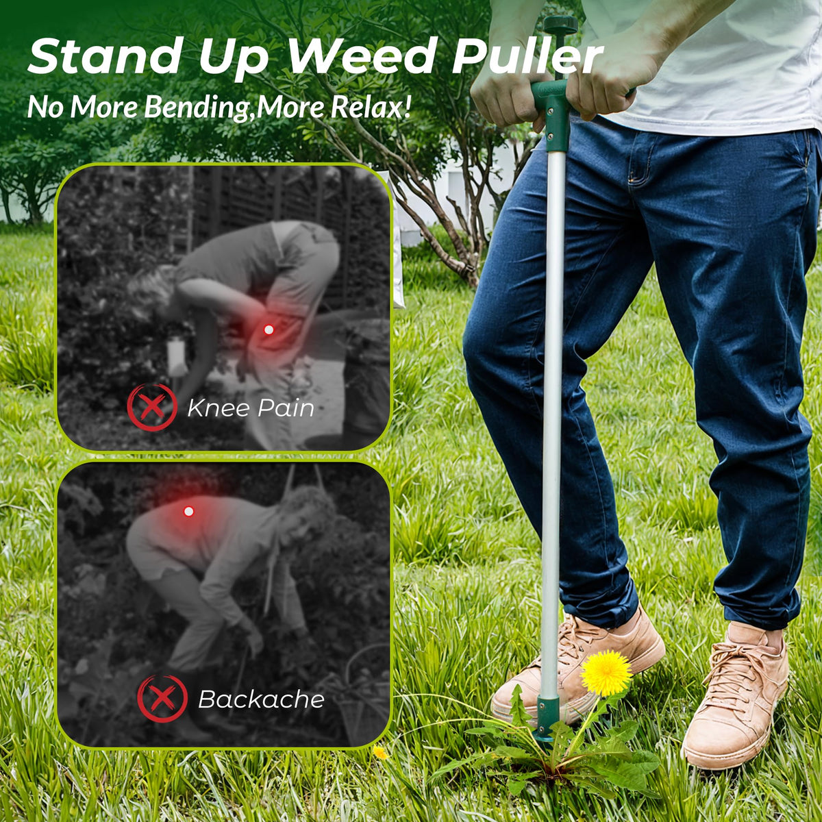 Walensee Stand-Up Weed Puller (No Bending)