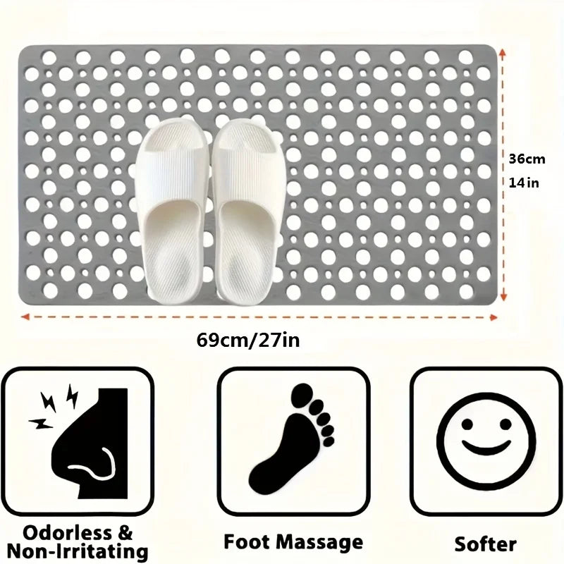 Anti-Slip Shower Mat with Drainage Holes
