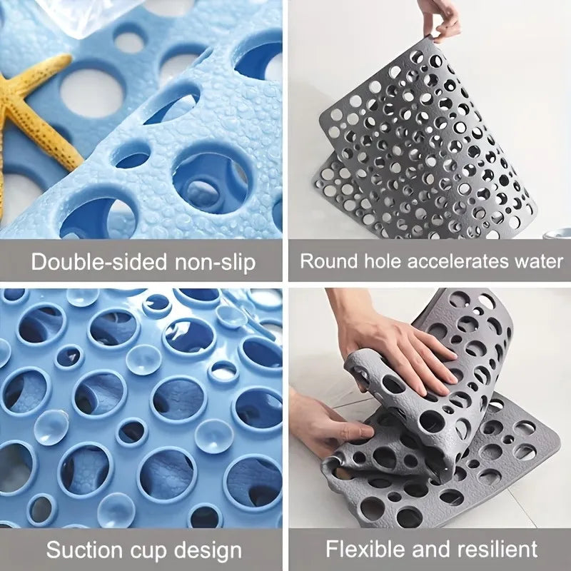 Anti-Slip Shower Mat with Drainage Holes