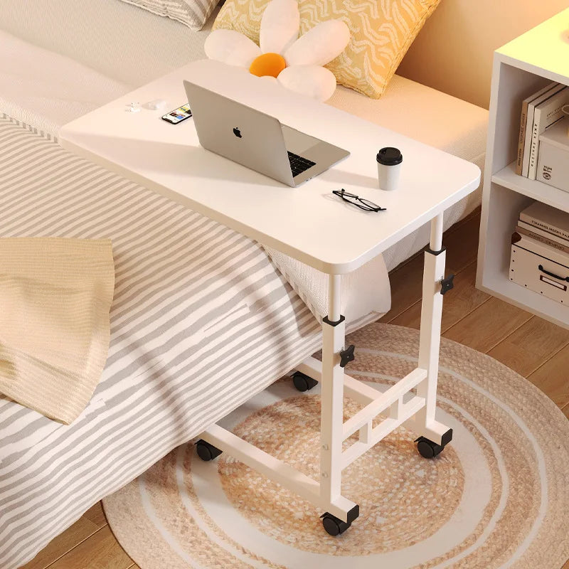 Rolling Height-Adjustable Bedside Table