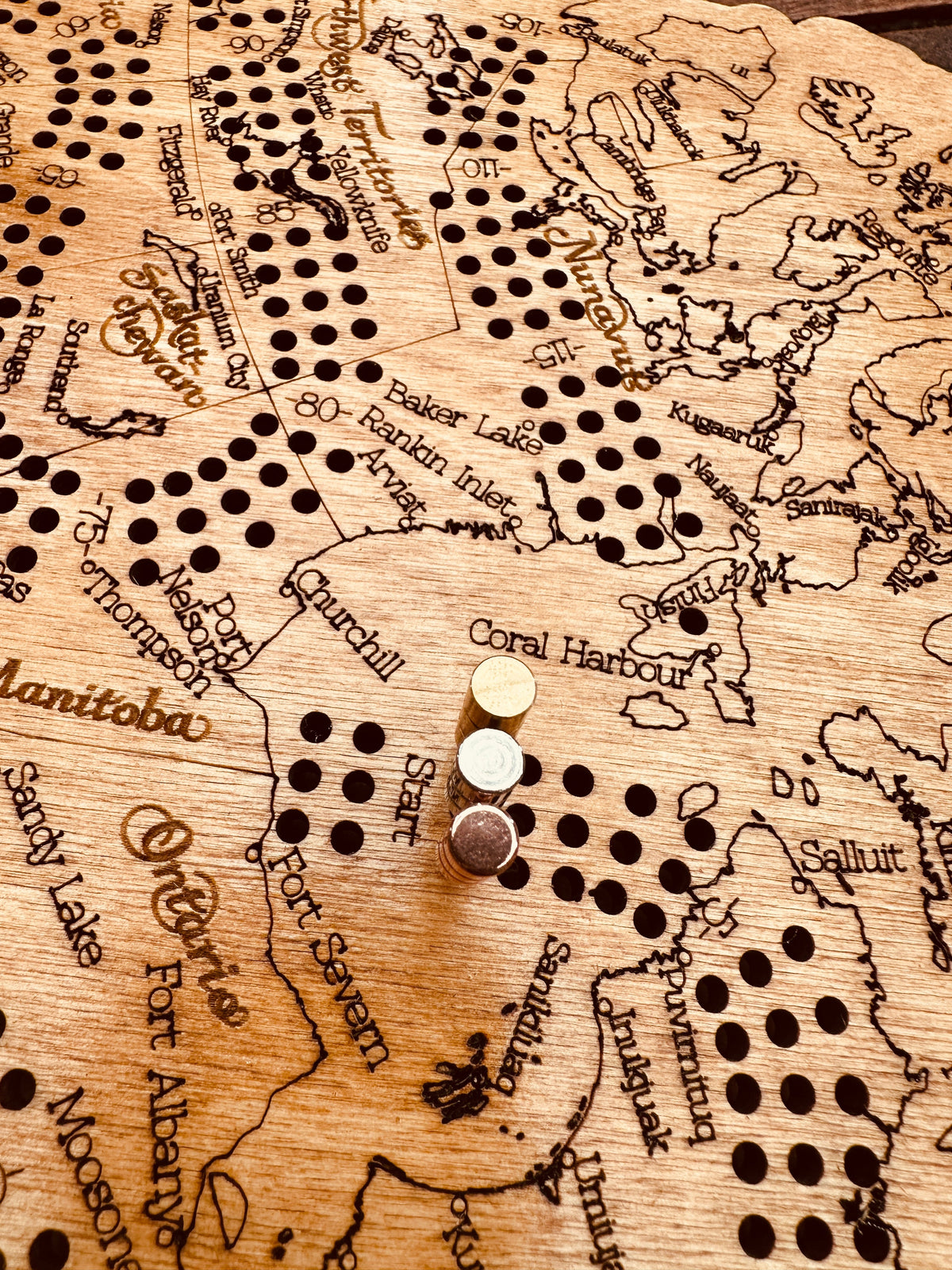 Canada Map Cribbage Board (3 Player)