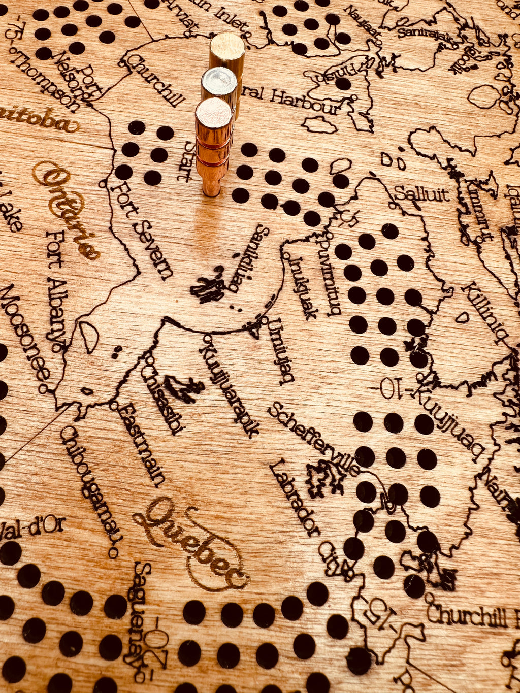 Canada Map Cribbage Board (3 Player)