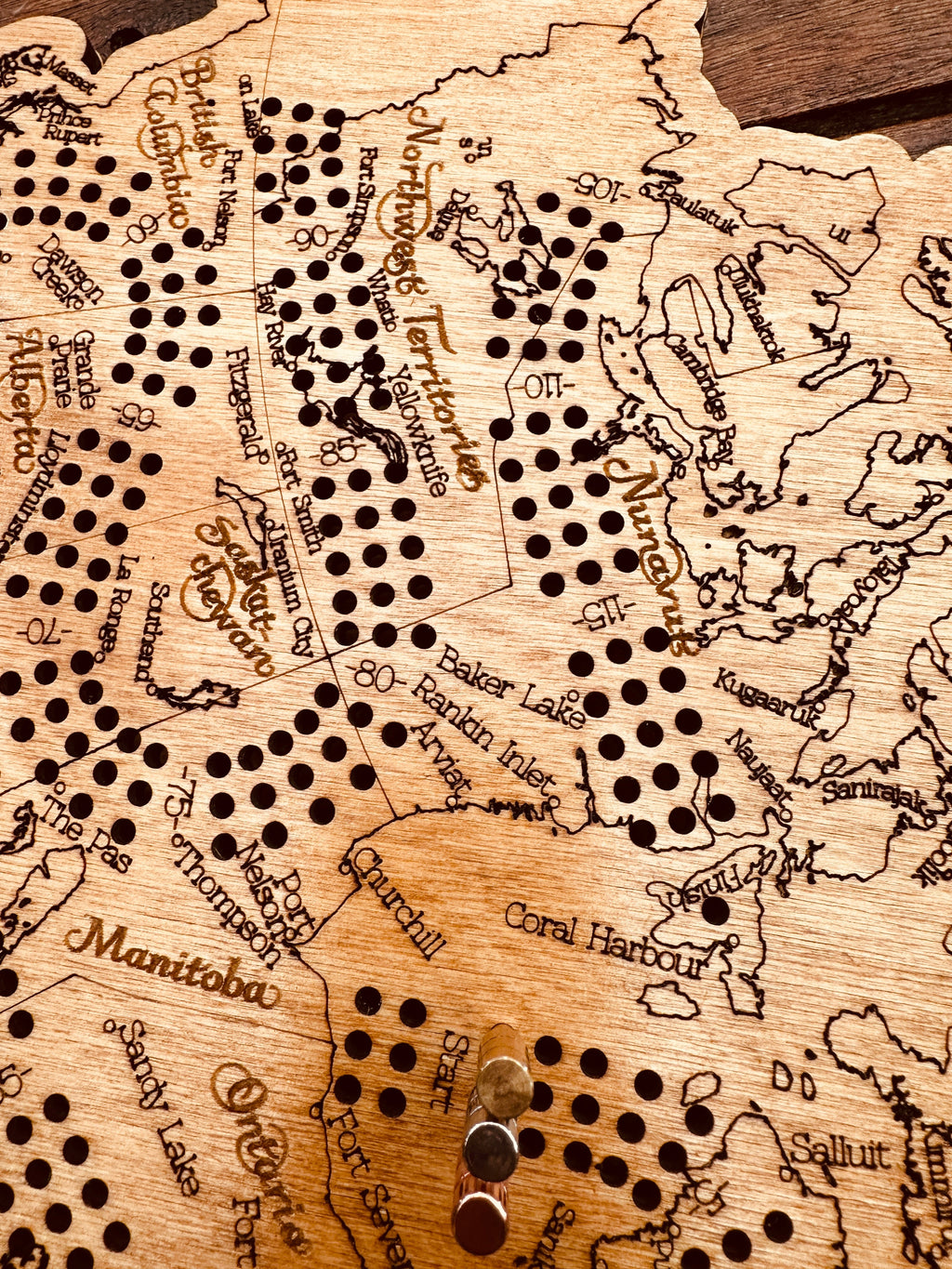 Canada Map Cribbage Board (3 Player)