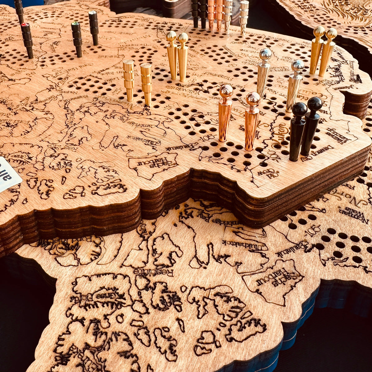 Canada Map Cribbage Board (3 Player)
