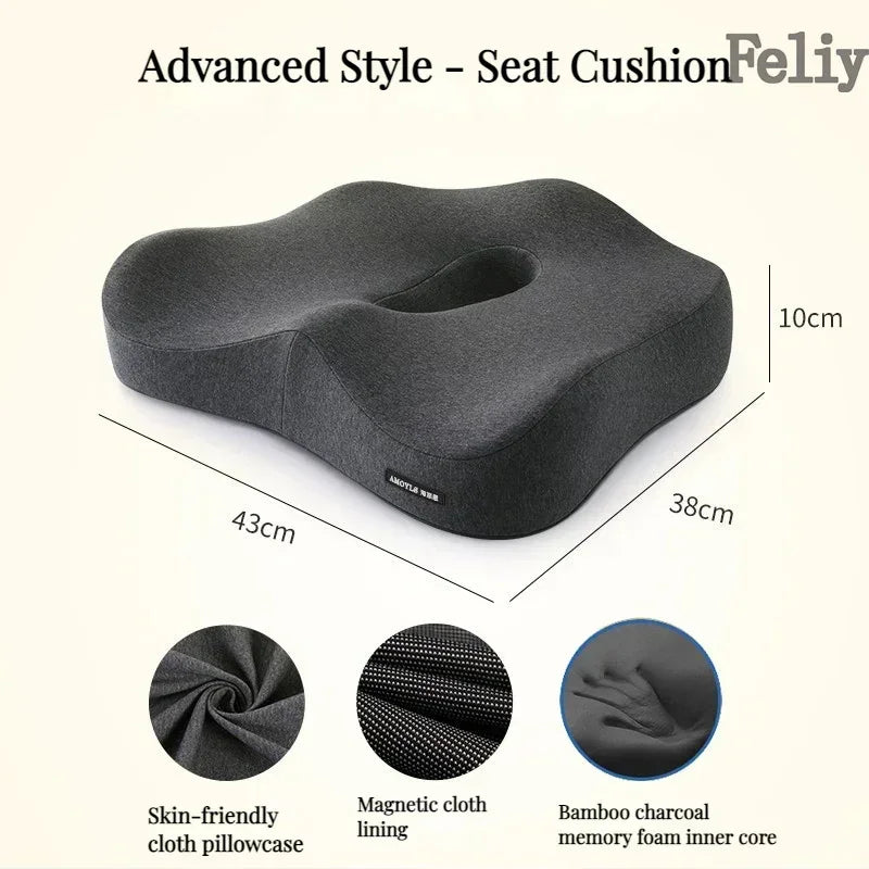 Memory Foam Office Chair Cushion Set
