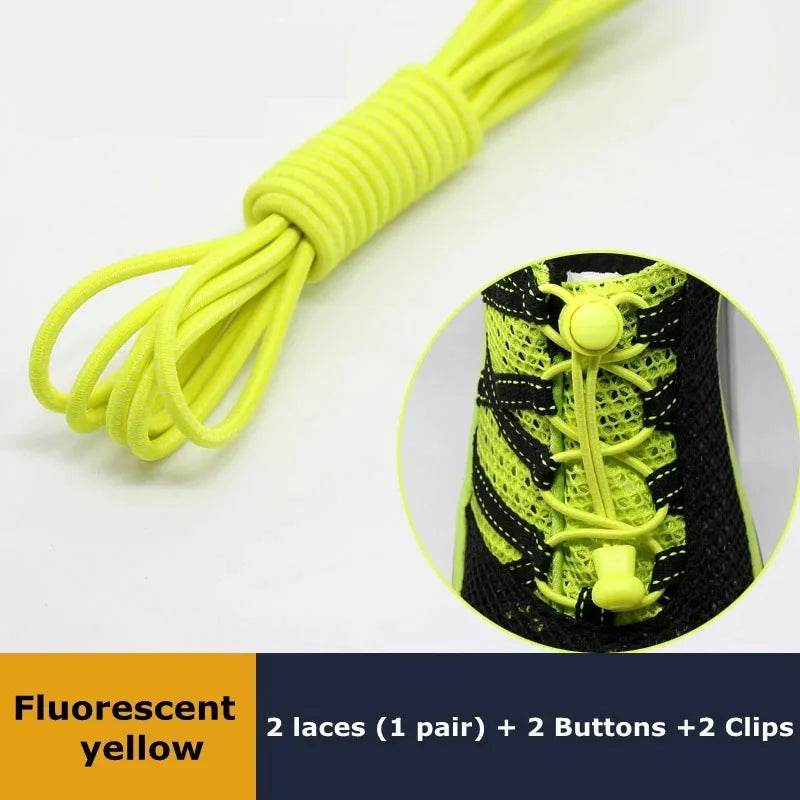 No-Tie Elastic Shoelaces with Spring Lock