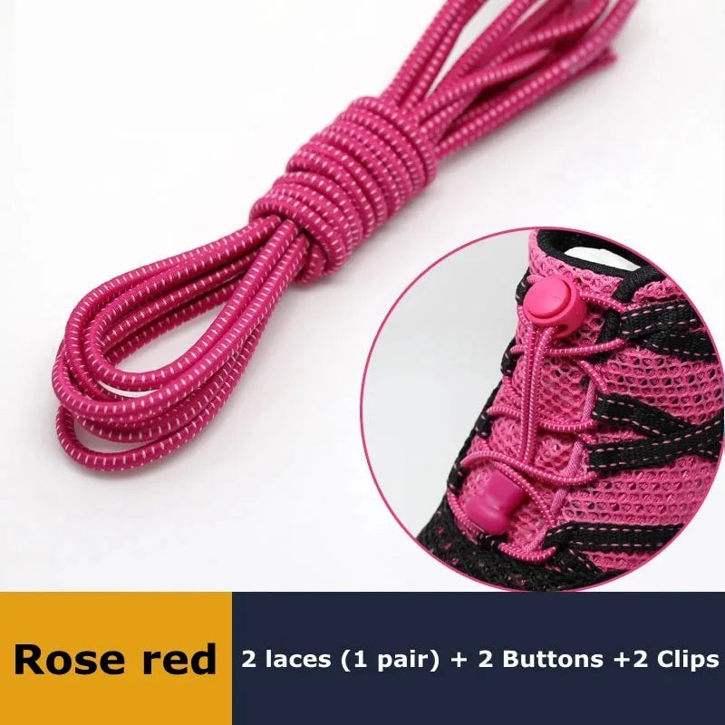 No-Tie Elastic Shoelaces with Spring Lock