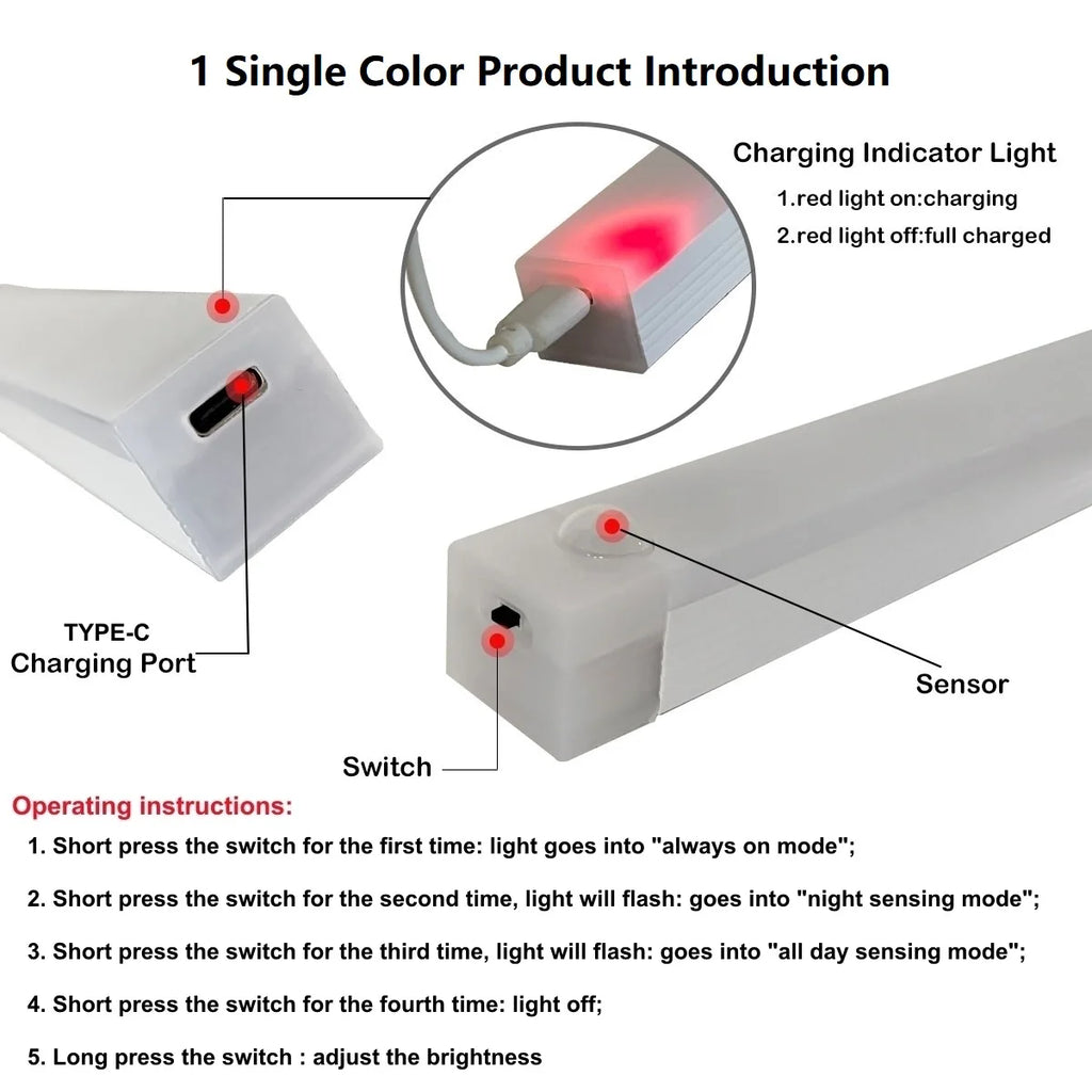 Motion Sensor LED Night Light Bar