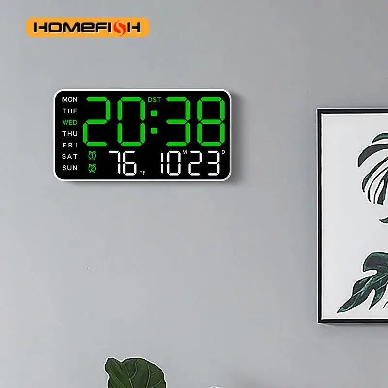 Large Digital Day & Date Clock