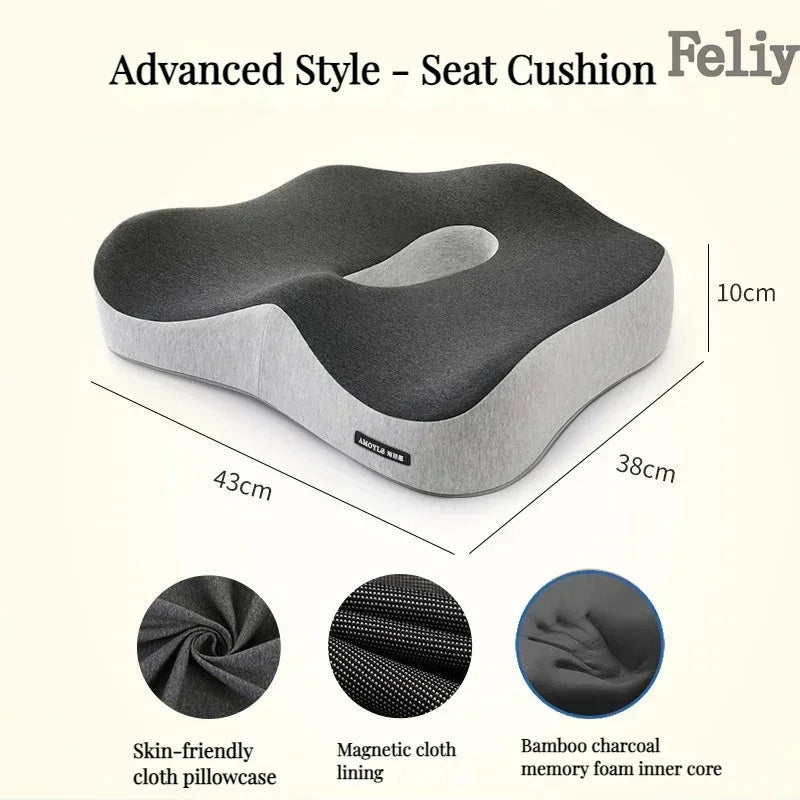Memory Foam Office Chair Cushion Set