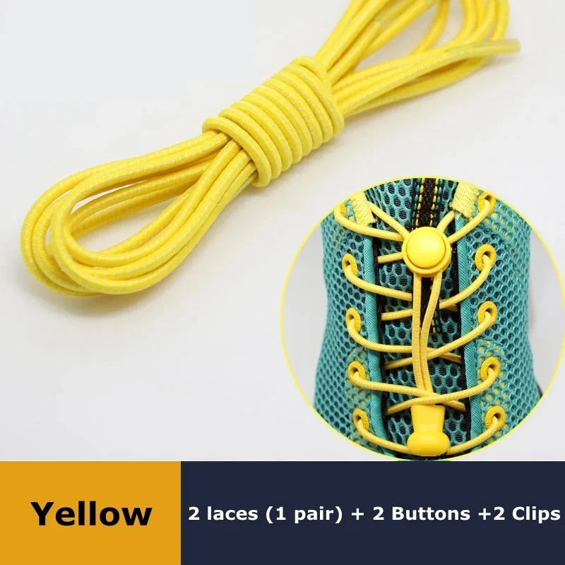 No-Tie Elastic Shoelaces with Spring Lock