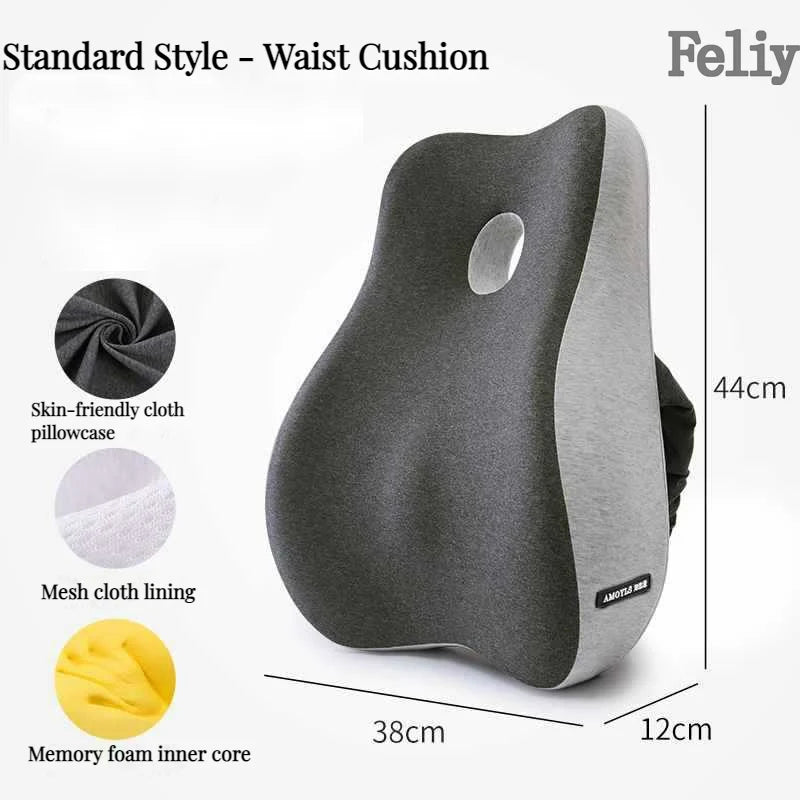 Memory Foam Office Chair Cushion Set