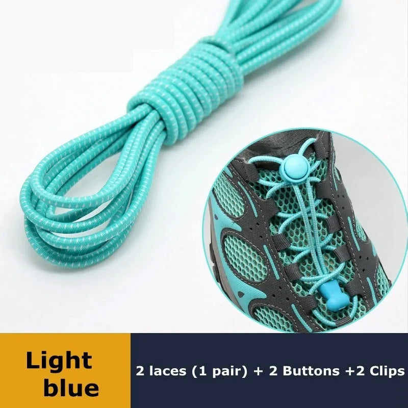 No-Tie Elastic Shoelaces with Spring Lock