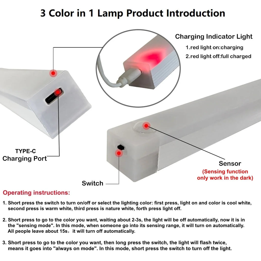 Motion Sensor LED Night Light Bar