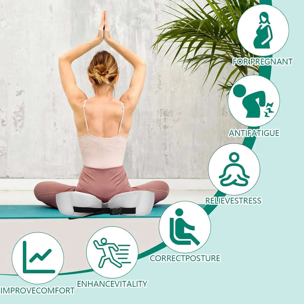 Adjustable-Width Orthopedic Seat Cushion