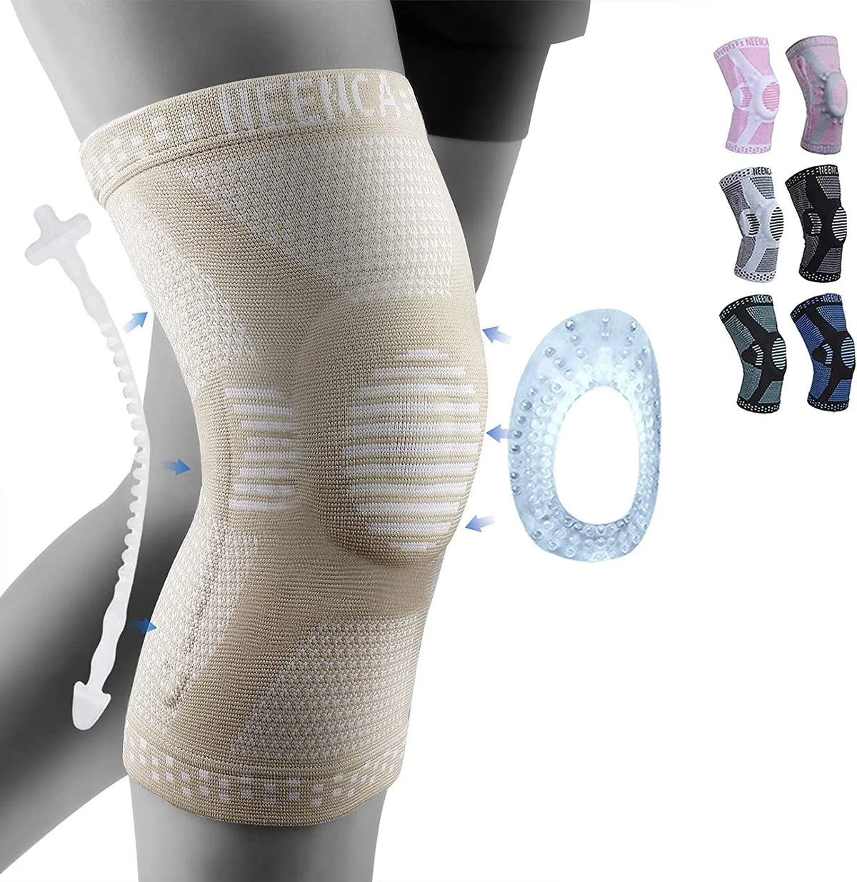 Copper Knee Brace with Kneecap Gel Pad