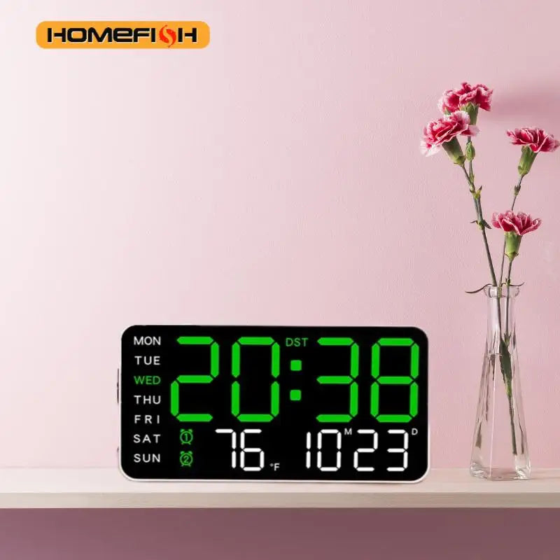 Large Digital Day & Date Clock