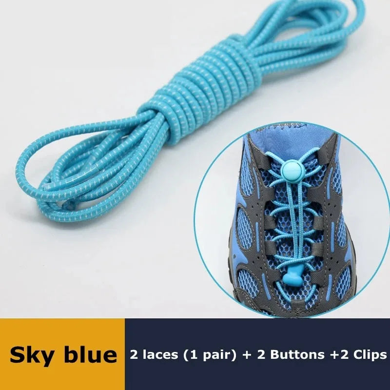 No-Tie Elastic Shoelaces with Spring Lock