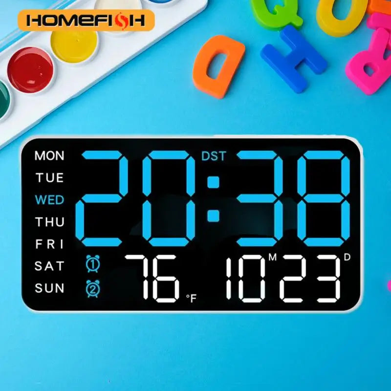 Large Digital Day & Date Clock