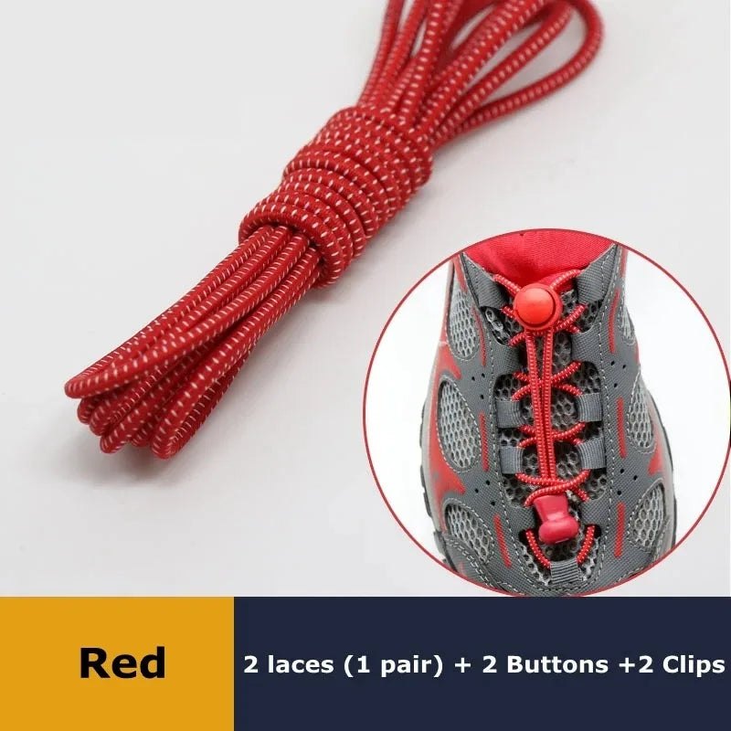 No-Tie Elastic Shoelaces with Spring Lock