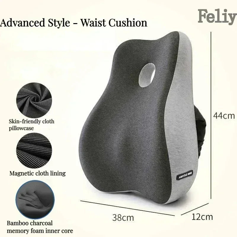 Memory Foam Office Chair Cushion Set