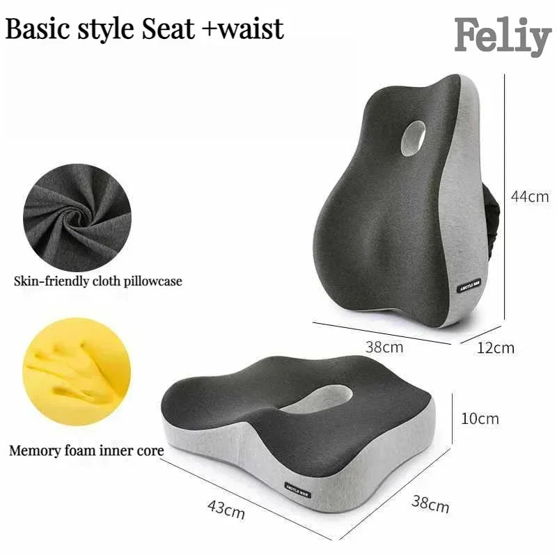 Memory Foam Office Chair Cushion Set