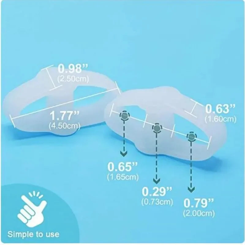 Two-Hole Silicone Toe Separators (1 Pair)