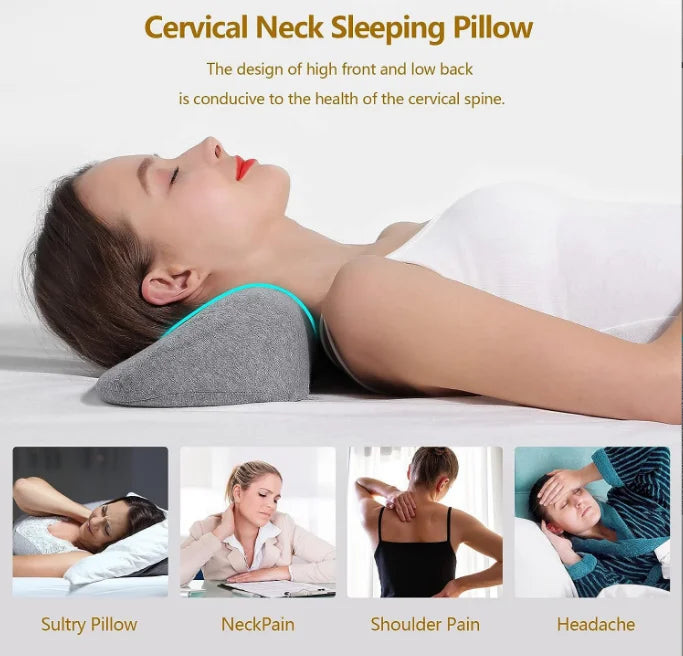 Memory Foam Cervical Pillow for Back Sleepers