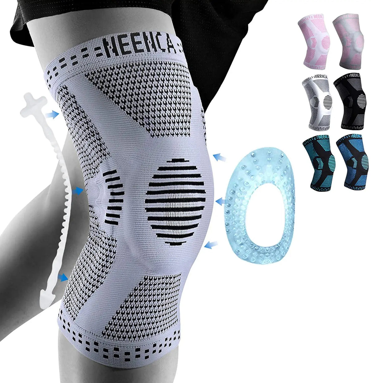 Copper Knee Brace with Kneecap Gel Pad