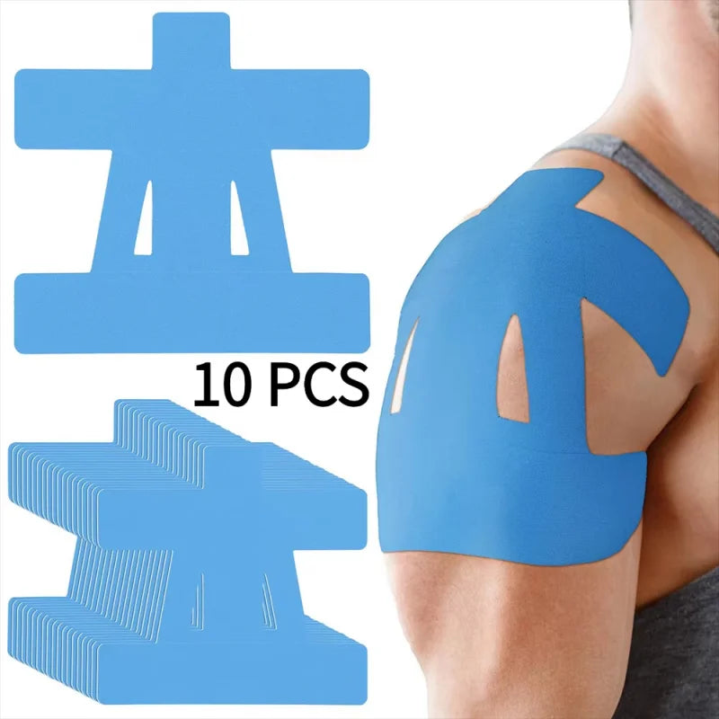 Precut Kinesiology Tape for Shoulders (10 Pieces)