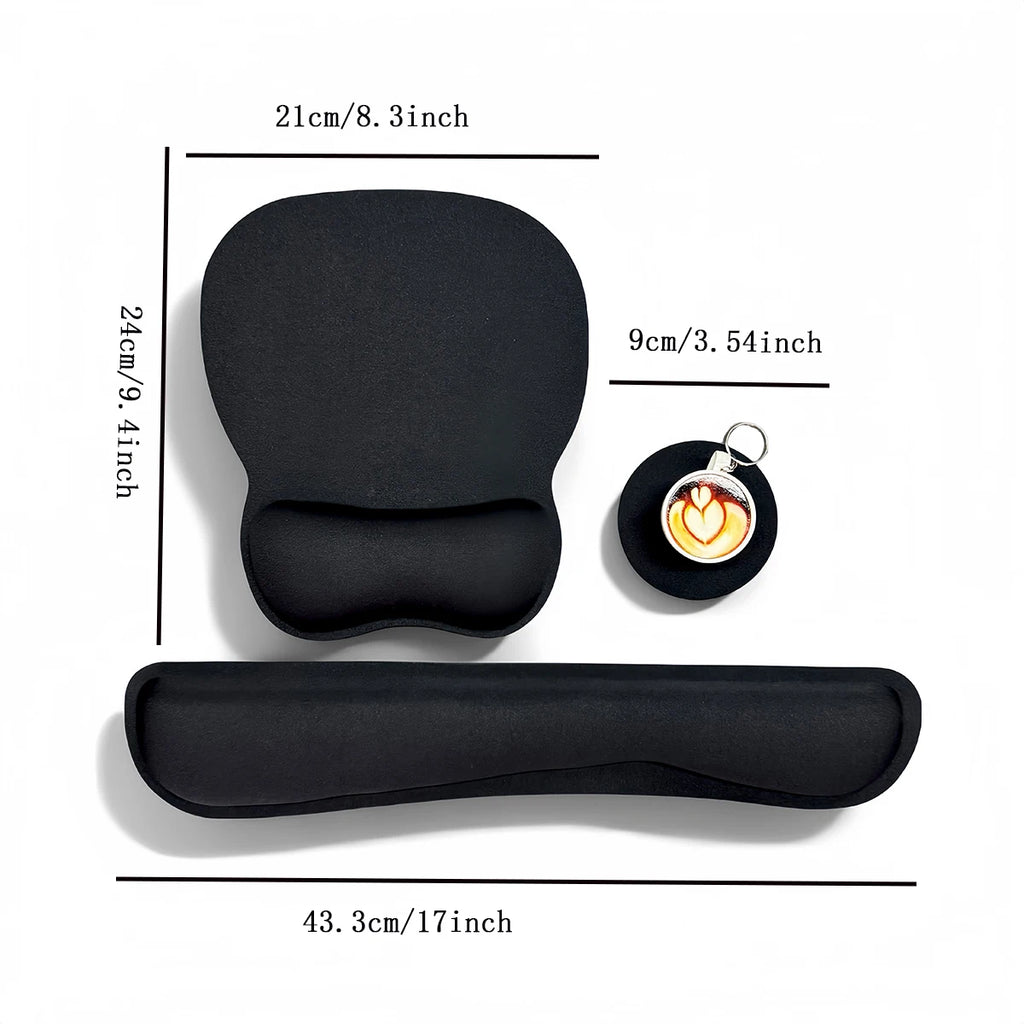 Keyboard and Mouse Wrist Rest Set (3 Pieces)
