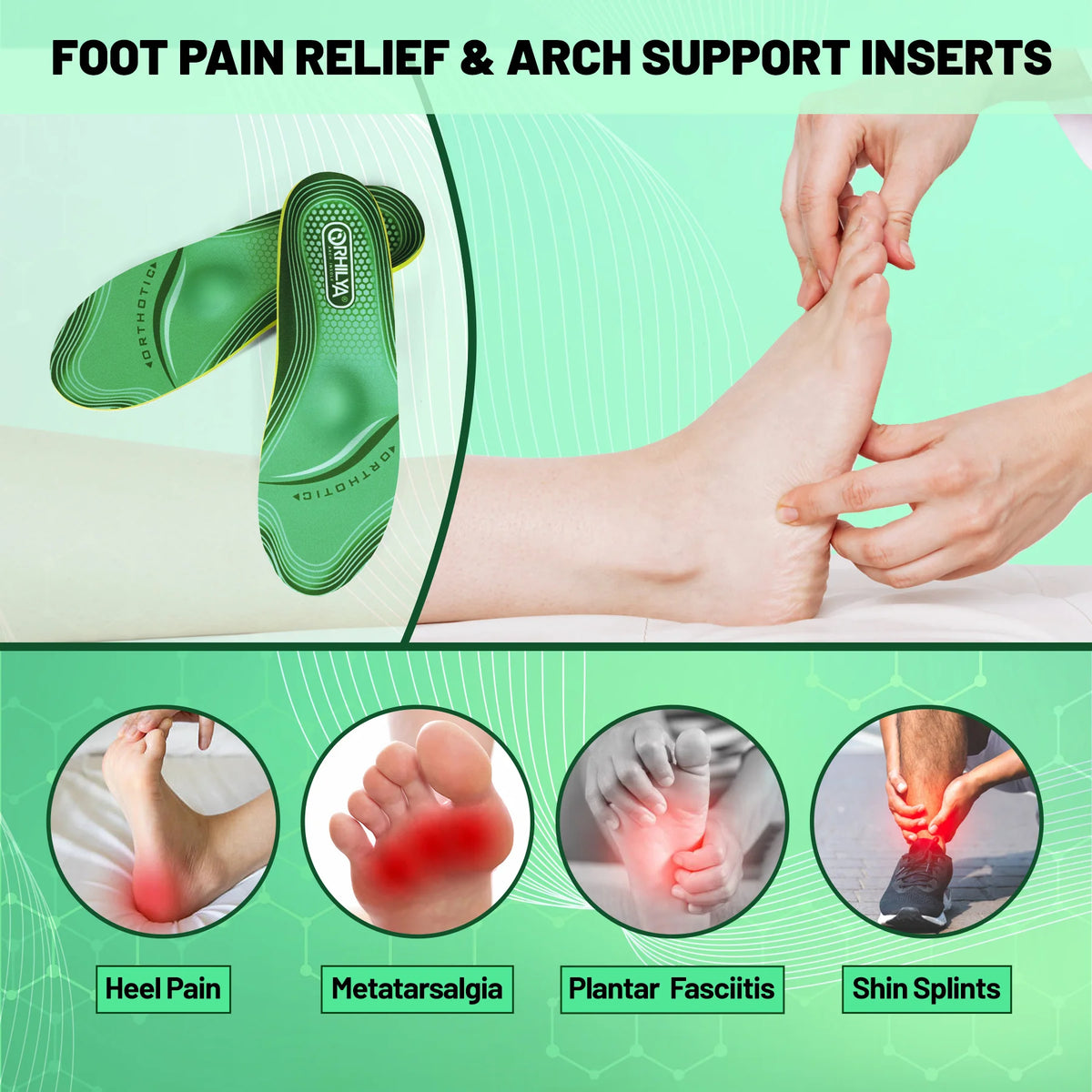 Arch Support Insoles for All-Day Standing
