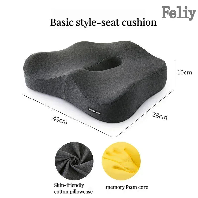 Memory Foam Office Chair Cushion Set
