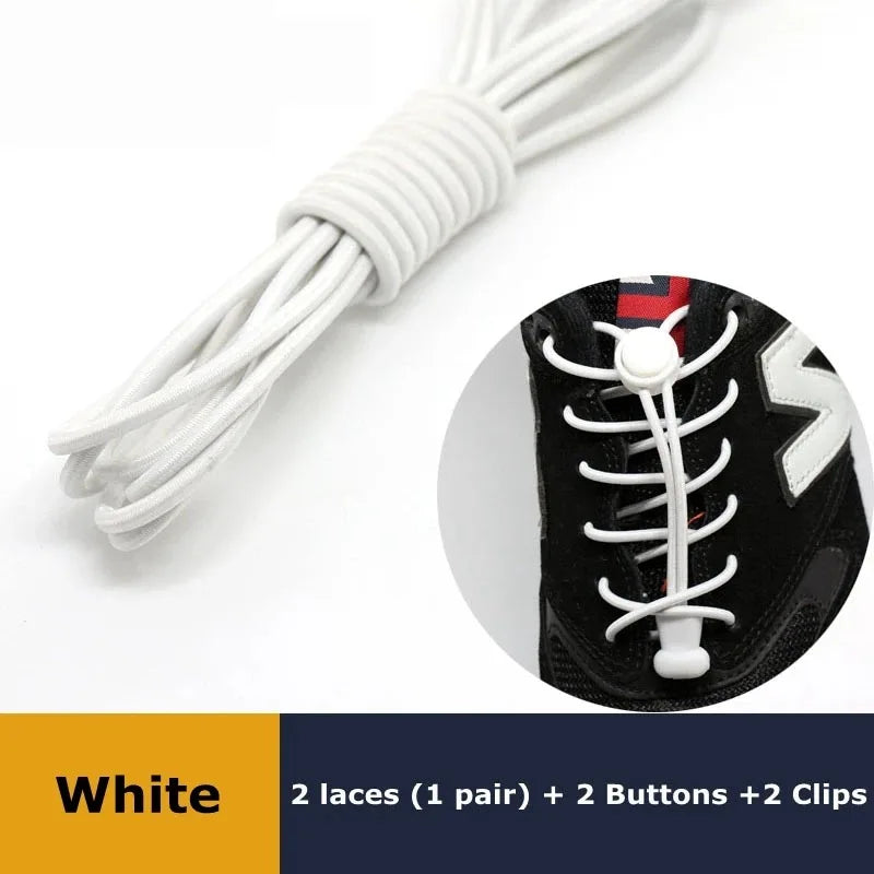 No-Tie Elastic Shoelaces with Spring Lock