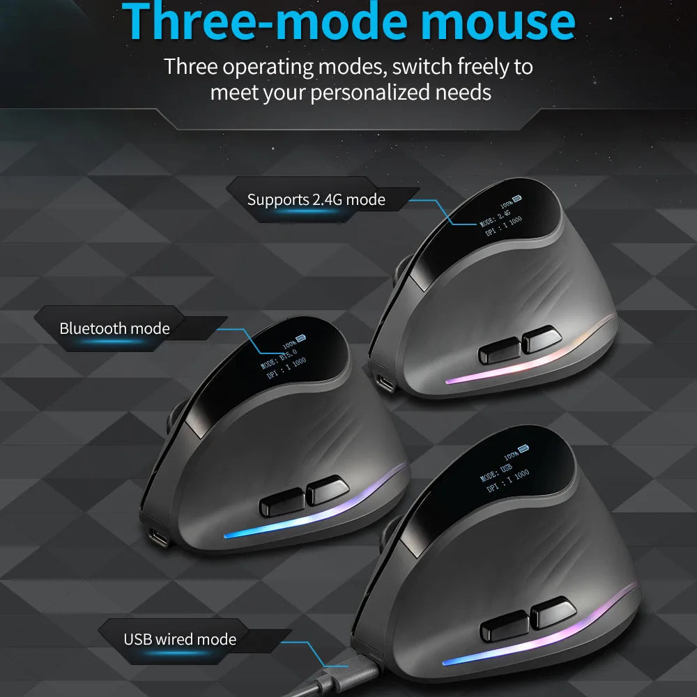 Wireless Rechargeable Vertical Mouse